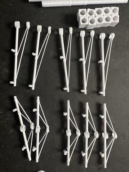 oo3dmodels Version 2 Pylons Kit 1/76 scale in white PLA - Image 5