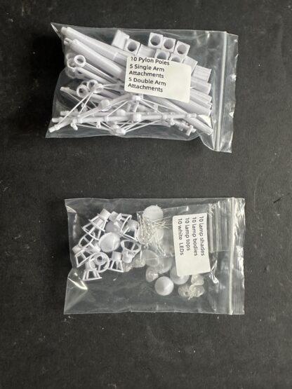 oo3dmodels Version 2 Pylons Kit 1/76 scale in white PLA - Image 7