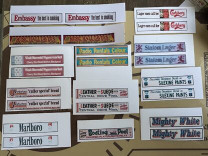 1/76 Scale Code 3 Blackpool Tram Advert Box Stickers For Our OMO/Brush Advert Boxes