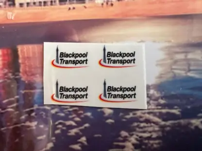 Blackpool Transport Logo Sticker 1/76 Scale - Self Adhesive Glossy Vinyl
