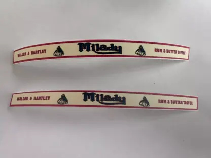 1:76 blackpool tram advert self-adhesive sticker, Waller & Hartley Milady Toffee
